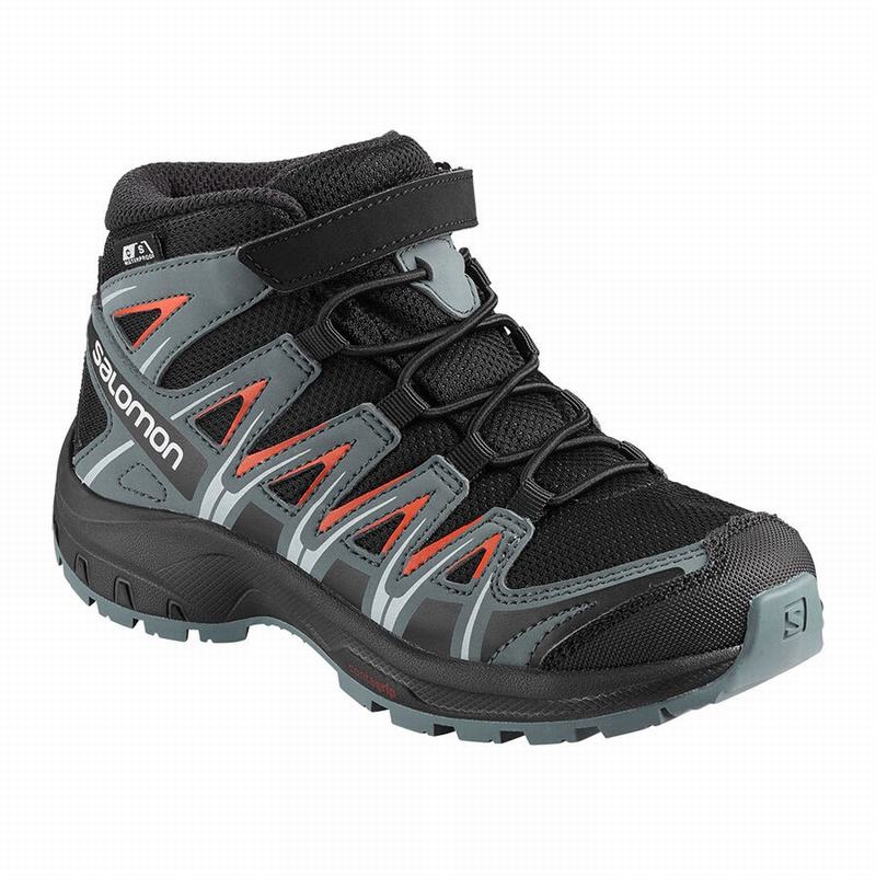 Salomon XA PRO 3D MID CSWP K Zapatillas Trekking Niños - Negras / Rosas - Colombia (15302-KXIS)